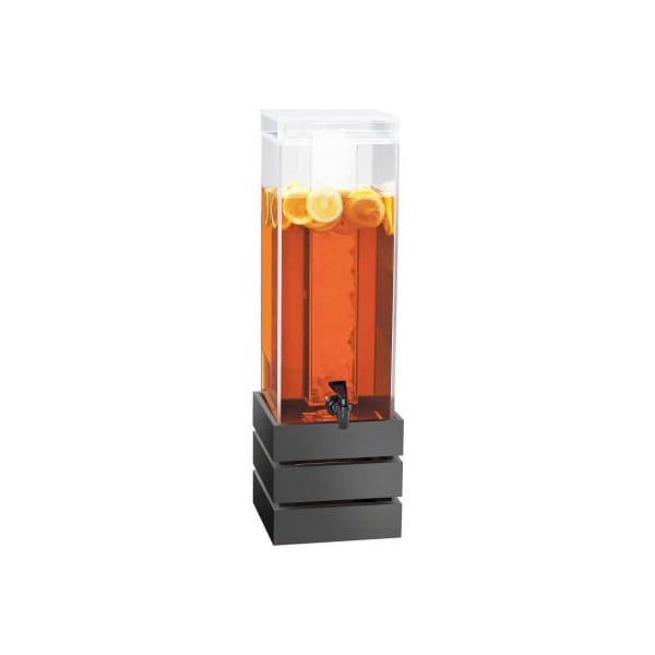 Cal-Mil 3301-3INF-96 Midnight Bamboo Crate 3 GAL. Beverage Dispenser Inf. Chamber 8"W x 25-1/2"H 3301-3INF-96 - main